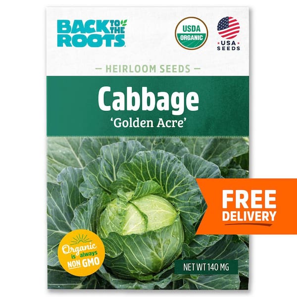 Organic Golden Acre Cabbage Seed (1-Pack)