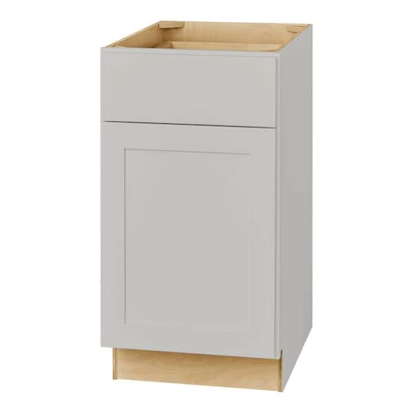 Hampton Bay Avondale 18 in. W x 24 in. D x 34.5 in. H Ready to Assemble Plywood Shaker Base Kitchen Cabinet in Dove Gray