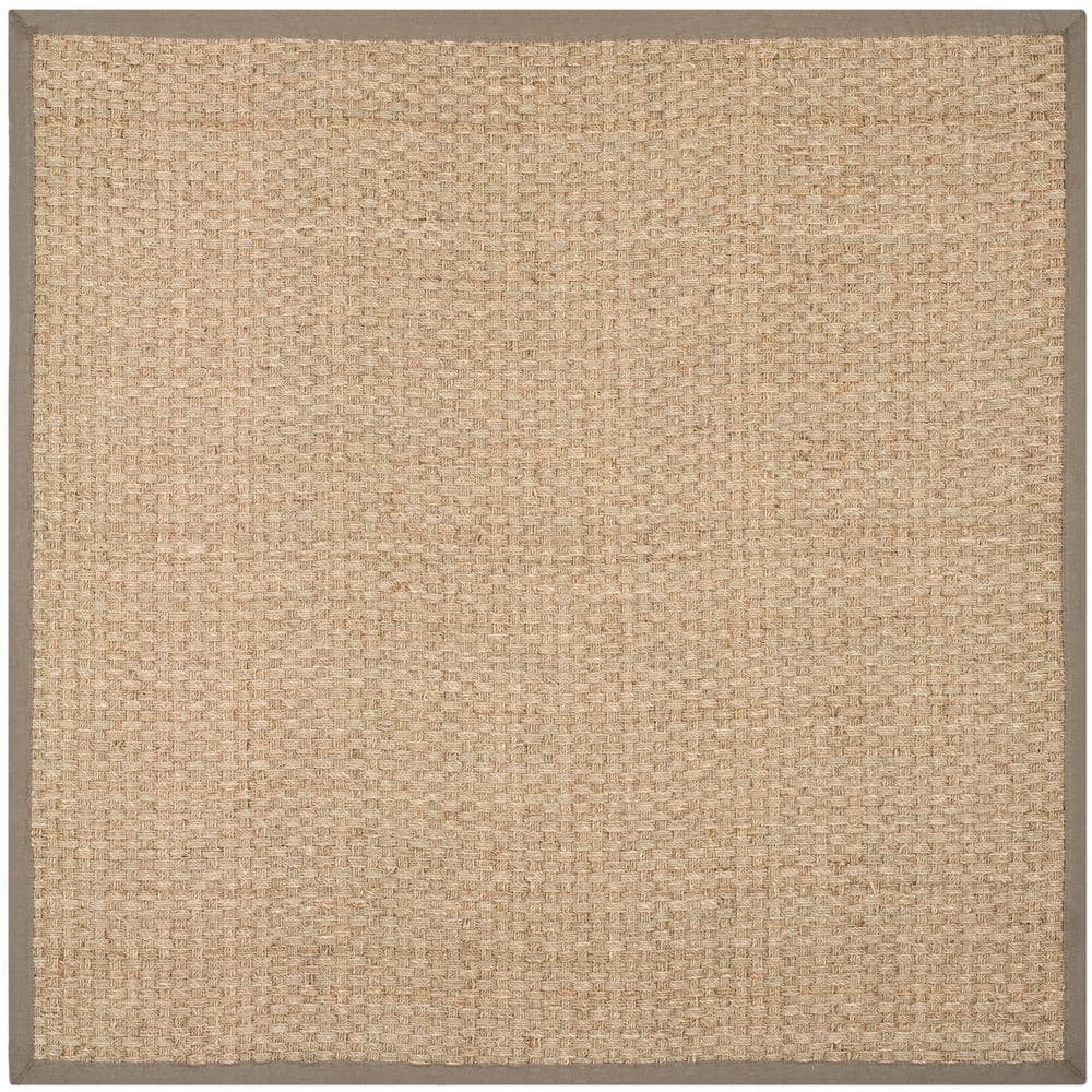 Natural Fiber Natural/Gray 9 ft. x 9 ft. Border Woven Square Area Rug price history on PriceWatchPro