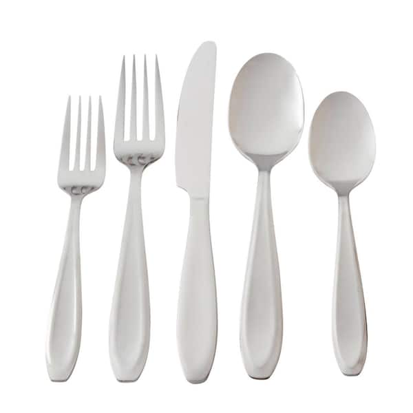 Cambridge Pinnacle Mirror 72-Piece Flatware Set with Steak Knives and Chrome Buffet