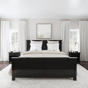 Oak Park 3-Piece Black King Bedroom Set