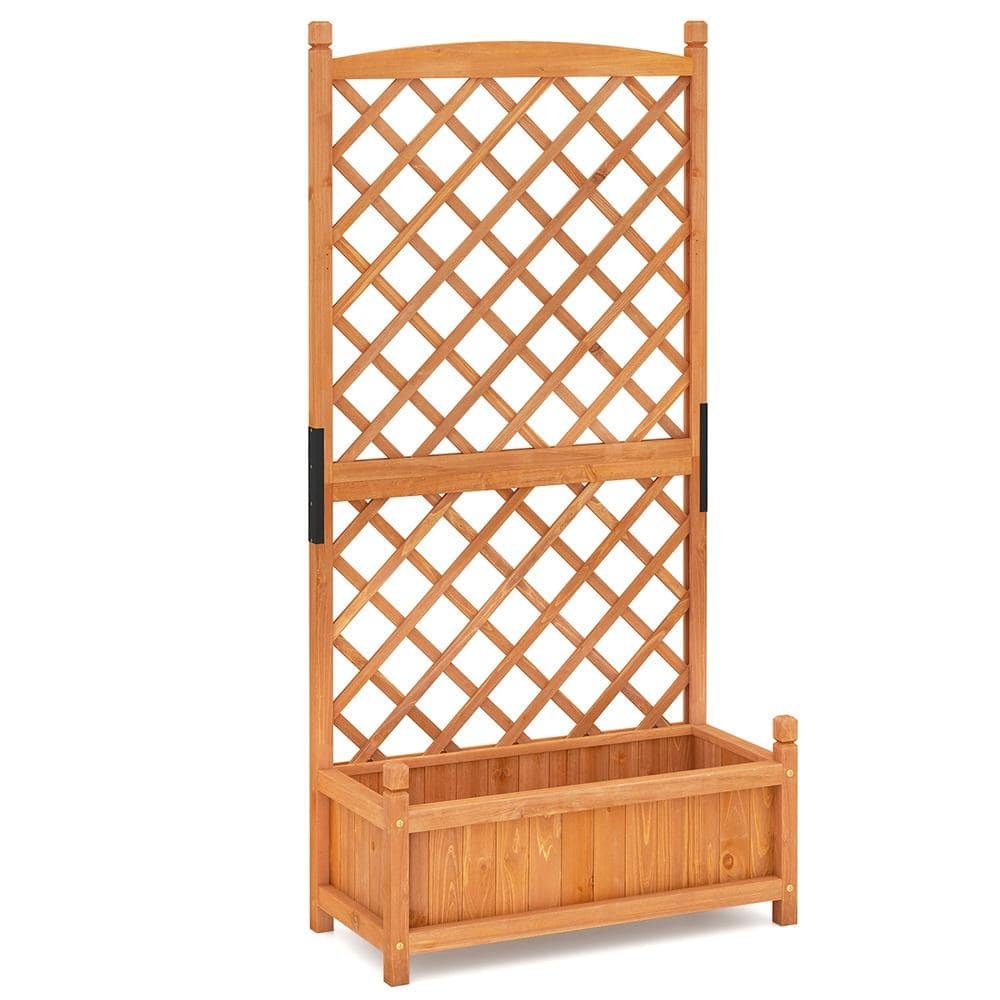 60 in Tall Raised Garden Bed with Diamond Lattice Trellis and Drainage-Orange price history on PriceWatchPro