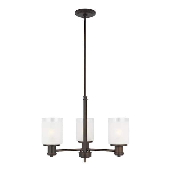 Generation Lighting Norwood 3-Light Burnt Sienna Modern Transitional ...