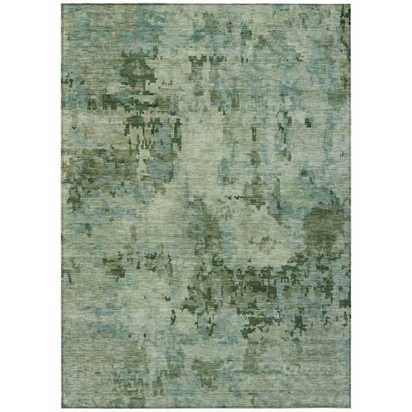 Chantille Machine Washable Indoor/Outdoor Abstract ACN2360 Sage 8 ft. x 10 ft. Area Rug