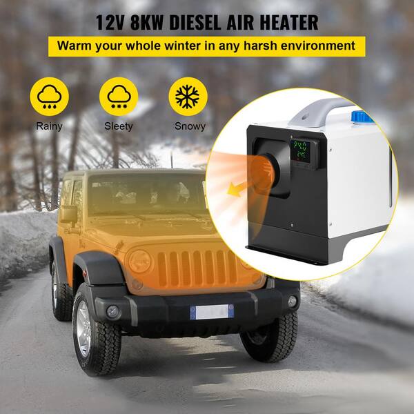 VEVOR Diesel Air Heater All-in-one 27296 BTU 12-Volt 8KW Diesel Heater 8KW  with LCD Remote Control Other Fuel Type SpaceHeater ZCJRQWS12V8KWDYJVV9 -  The Home Depot