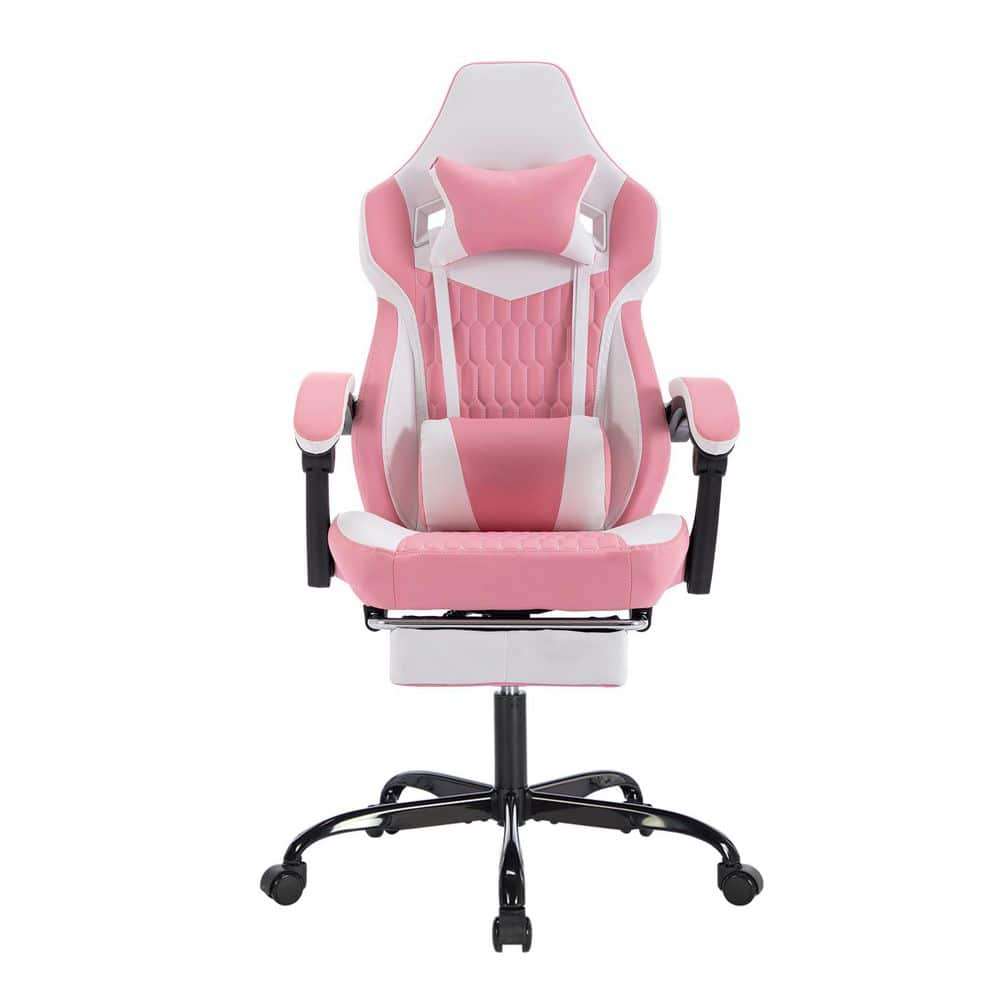 Leather Reclining High Back Swivel Adjustable Height Ergonomic Gaming Chair in Pink with Adjustable Arms price history on PriceWatchPro