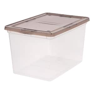 68-Qt. Storage Box in Clear with Gray Lid (6-Pack)