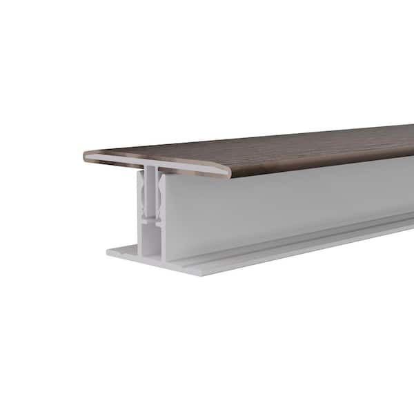 Alusions 1 in. x 2.19 in. x 8 ft. Spanish Walnut Composite Aluminum H Trim Kit for .5 in. Board