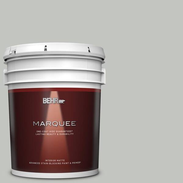 BEHR MARQUEE 5 gal. #PPU25-14 Engagement Silver Matte Interior Paint & Primer