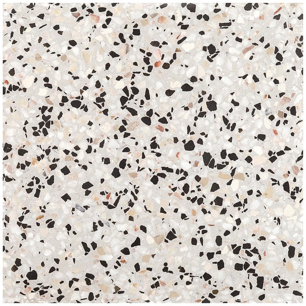 Tarboro 16" Beige Polished Terrazzo Floor and Wall Tile