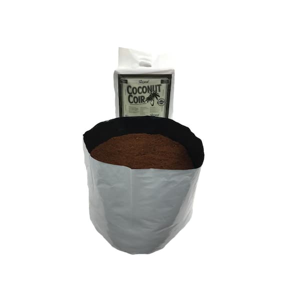 Viagrow 20 Gal. Plastic Grow Bag with Coconut Coir Premium Growing Media (1-Pack)