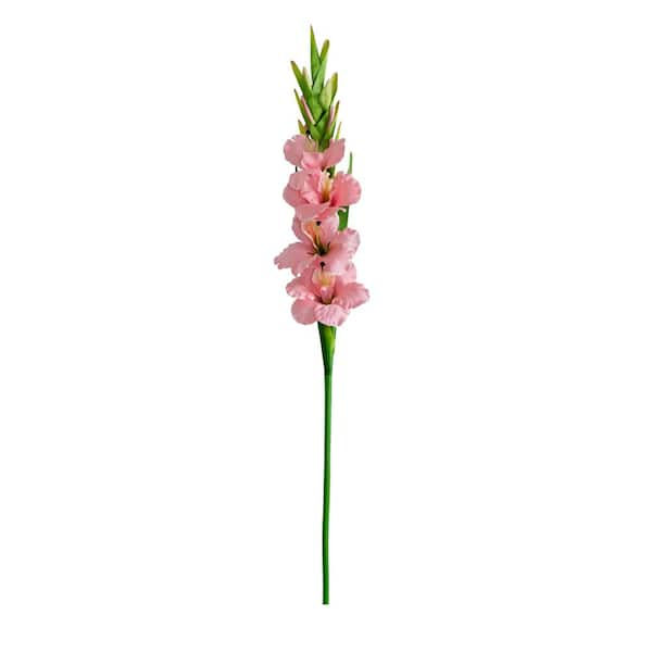 Nearly Natural 45 in. Artificial Gladiolus Flower Stems, (Set of 3)