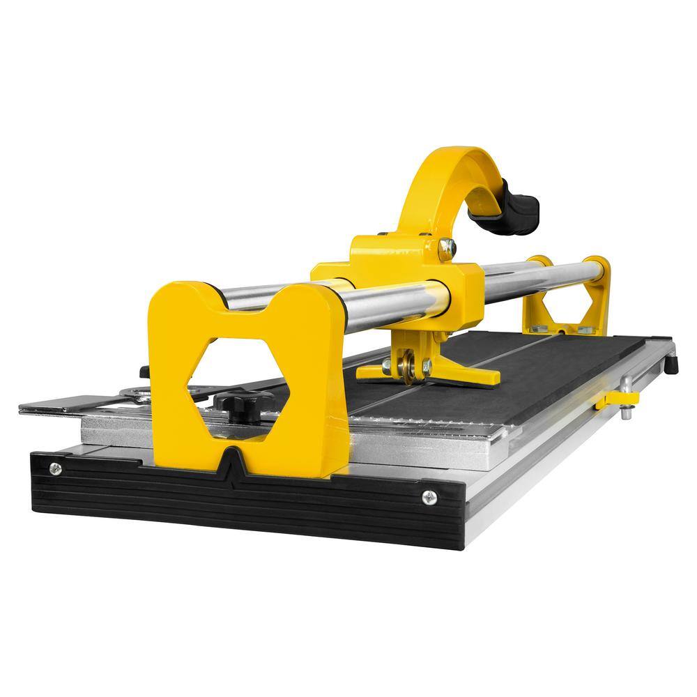 24-Inch Yellow Steel Manual Tile Cutter with Tungsten Carbide Wheel