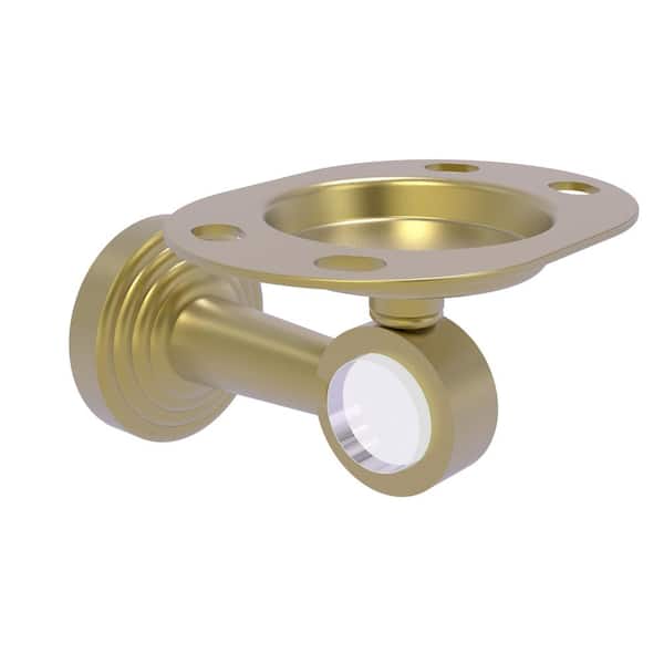 Allied Brass Pacific Beach Tumbler and Toothbrush Holder in Satin Brass