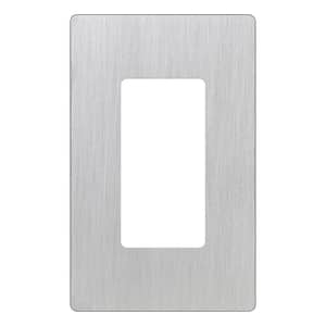 Claro 1 Gang Wall Plate for Decorator/Rocker Switches, Stainless Steel (CW-1B-SS) (1-Pack)