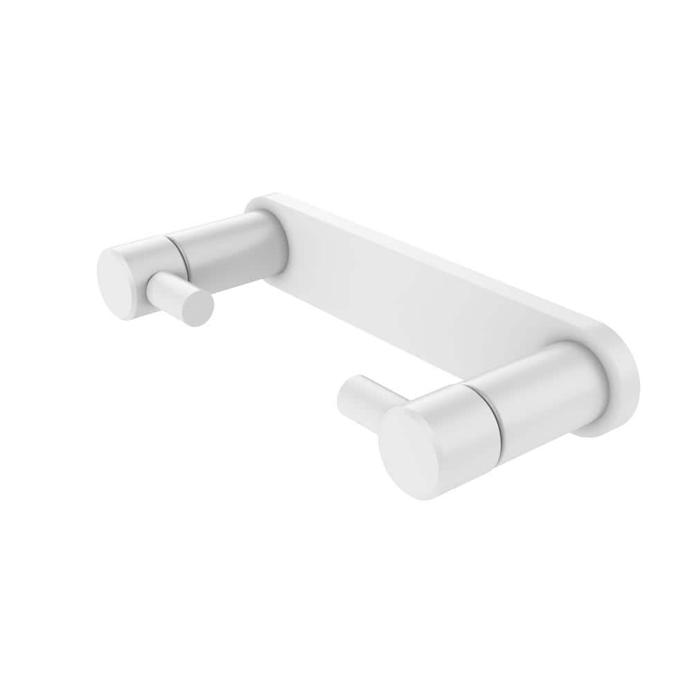 Allied Brass Fresno Rollerless Toilet Paper Holder in Matte White