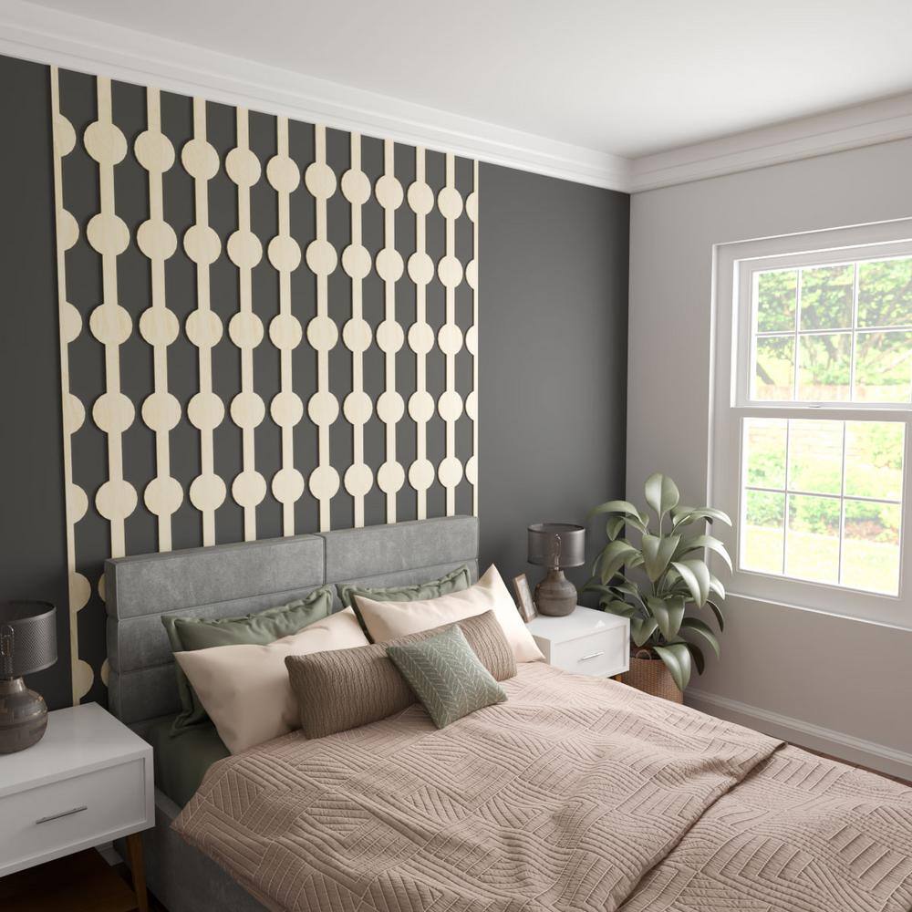 Bridgeport Birch Adjustable Decorative Wood Slat Wall Panel Kit