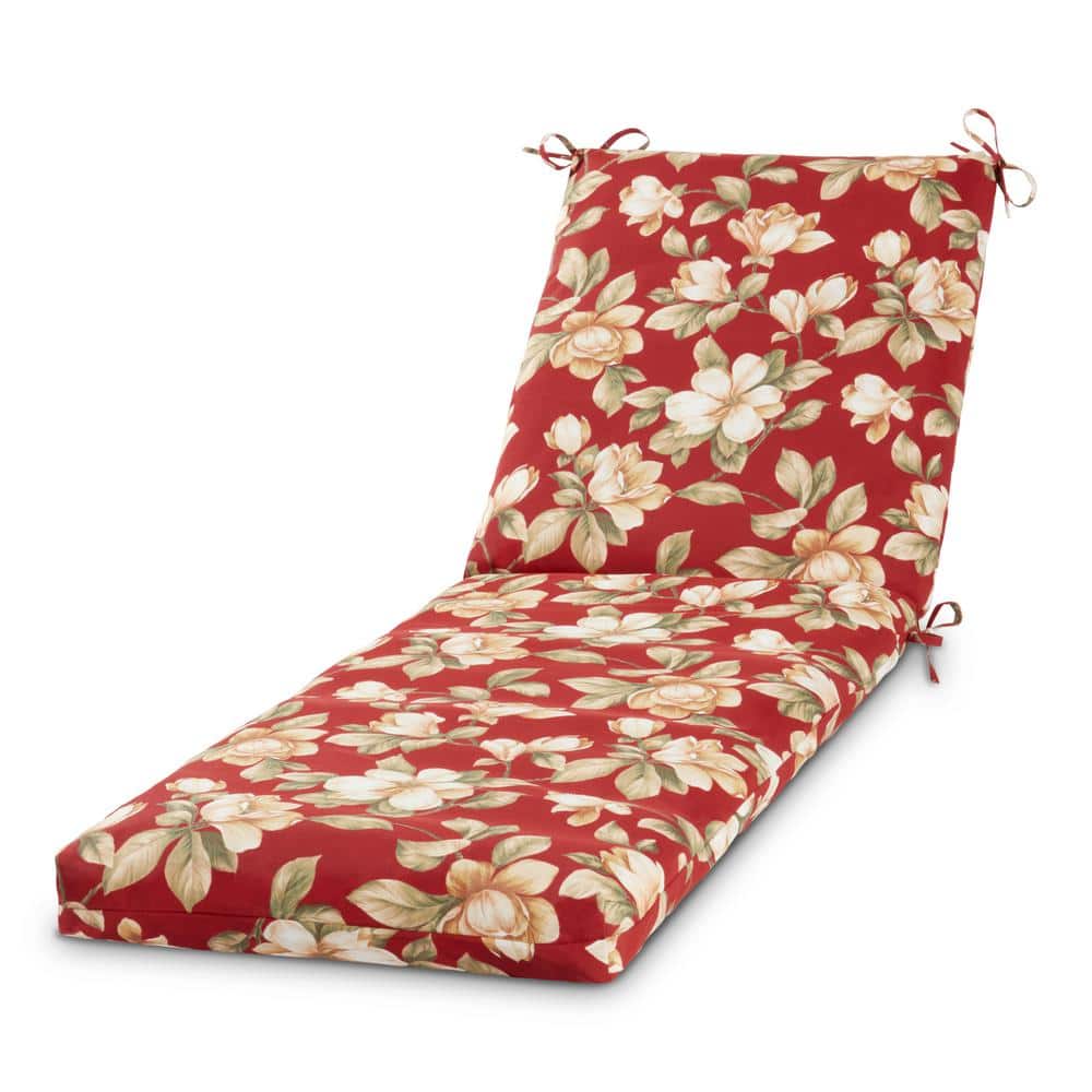 Greendale Home Fashions 23 in. x 73 in. Outdoor Chaise Lounge Cushion in Roma Floral -  OC2802-ROMAFLOR