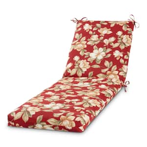 23 in. x 73 in. Outdoor Chaise Lounge Cushion in Roma Floral