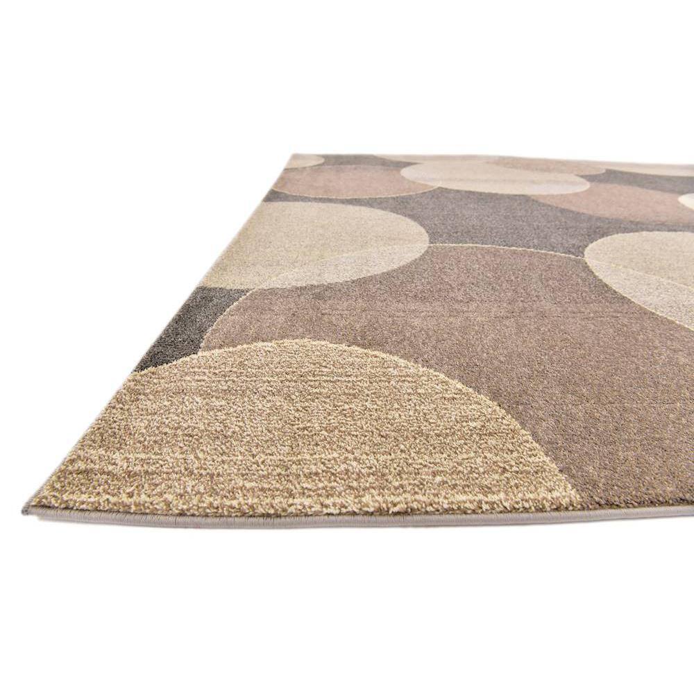 Chromatic Abstract Gray and Off-White 8' x 10' Area Rug