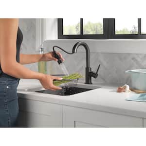 Trinsic Single-Handle Pull-Down Sprayer Bar Faucet with MagnaTite Docking in Matte Black