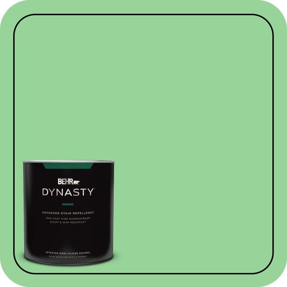 1 qt. #P390-4 Young Green Semi-Gloss Enamel Interior Stain-Blocking Paint and Primer price history on PriceWatchPro