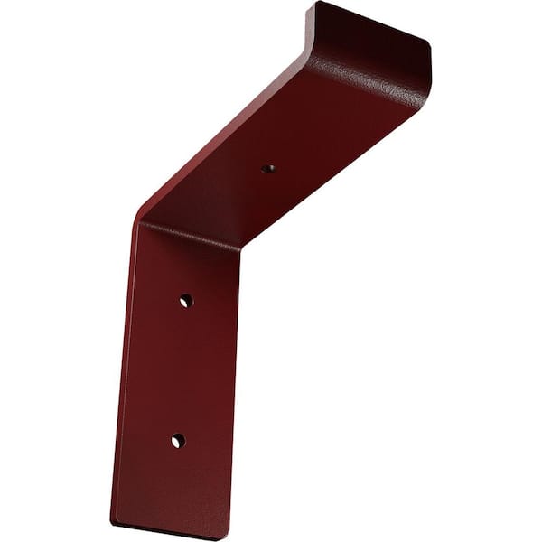 Ekena Millwork 2 in. x 6 1/4 in. x 6 in. Hammered Bright Red Steel Truss Shelf Bracket