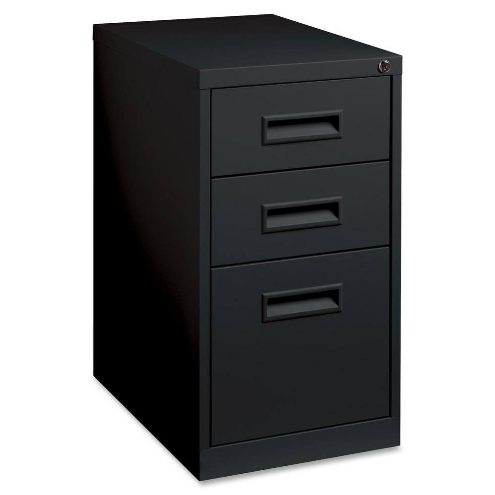 Lorell 15 in. x 19 in. x 28 in. 4-Drawer Black Box/Box/File Mobile ...