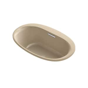 Underscore 60 in. x 36 in. Combination Acrylic Oval Drop-in Non-Whirlpool Bathtub with Center Drain in Mexican Sand