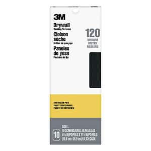 4-3/16 in. x 11-1/4 in. 120 Grit Drywall Sanding Screens (10-Pack)