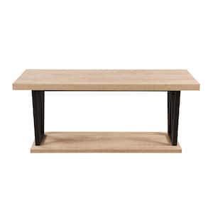 Brescia 44 in. Heathered Oak Rectangle Coffee Table with Storage