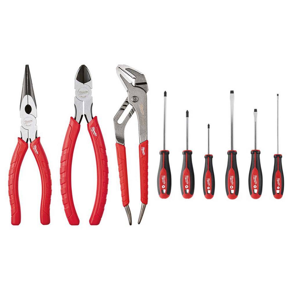 Milwaukee 9-Piece Pliers and Screwdriver Set 48-22-6331-48-22-2706