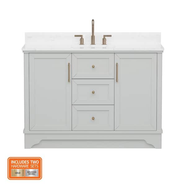 Glacier Bay Eastwood 49 in. Single Sink Gray Bath Vanity with