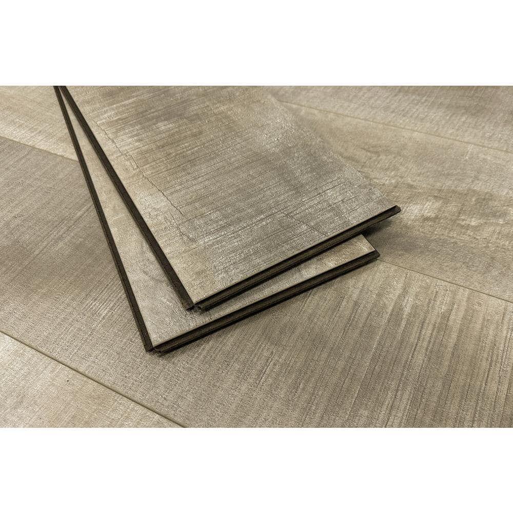 Montserrat Take Home Sample - Summa Antique Pearl 7.75 in. W HDF Waterproof AC5 Click Lock Laminate Wood Flooring