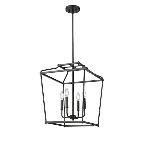 Nellita 16 inch Wide 4-Light Pendant-Matte Black