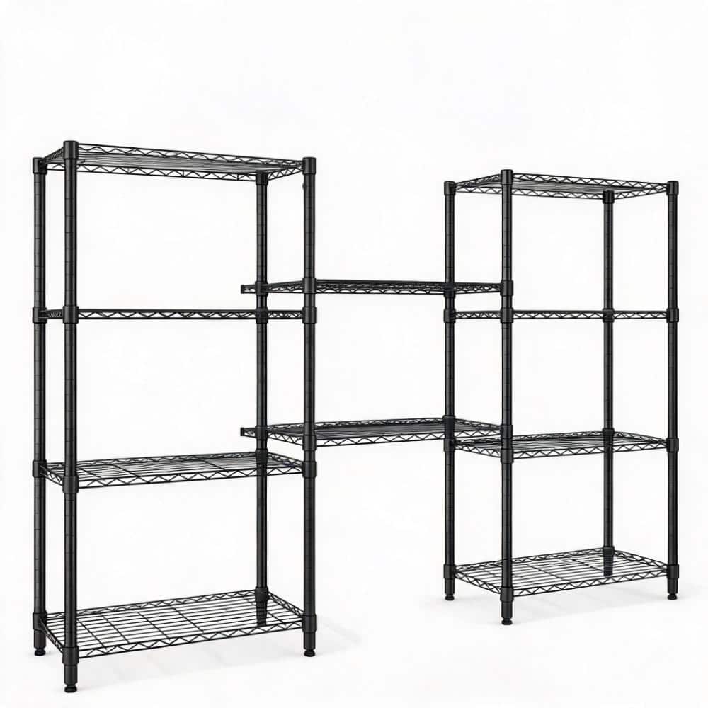 "2-Pack 29.5""Lx13.7""Wx70""H 5-Tier Wire Shelving Storage Rack Heavy Duty Metal Shelf Unit Height Adjustable" price history on PriceWatchPro