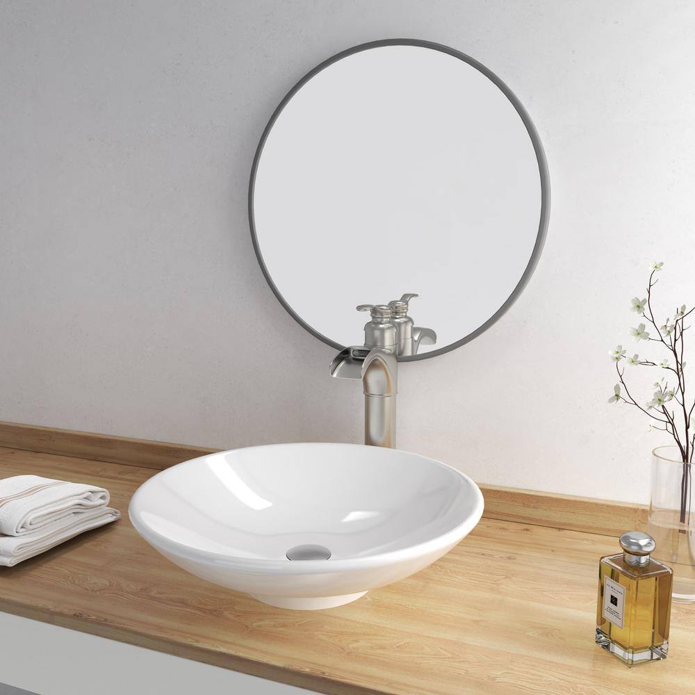 Brushed Nickel Single Handle High Arc Vessel Faucet