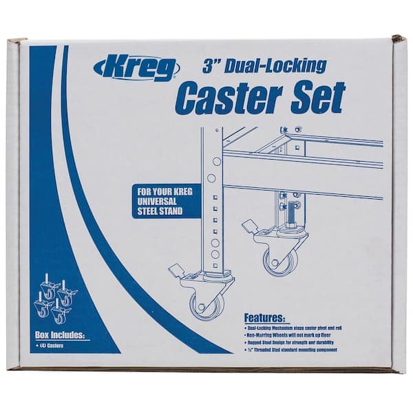 Kreg 3-in Dual Locking Caster Set
