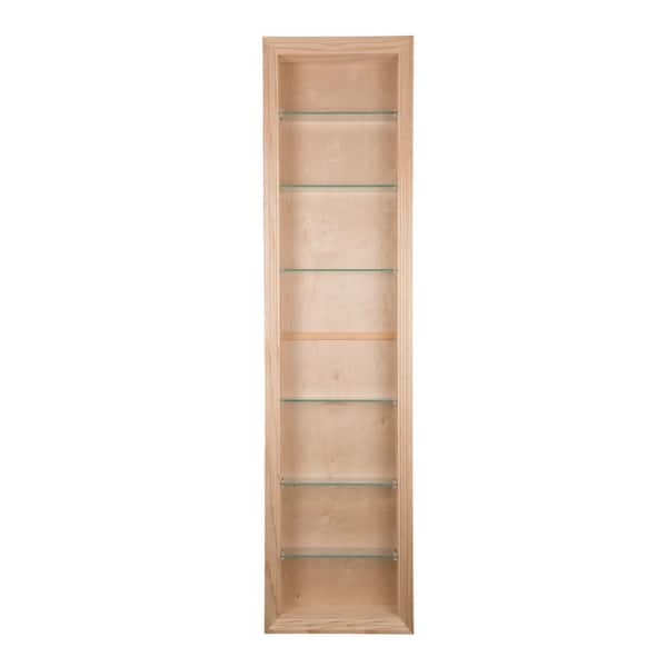 3.5 in. x 15.5 in. x 55.5 in. Nantucket Unfinished Wood Recessed Wall Niche