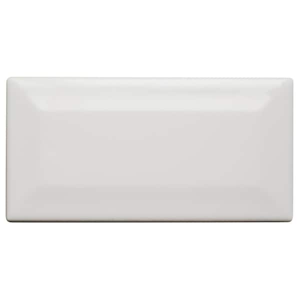 Daltile Restore Bright White 3 in. x 6 in. Ceramic Bevel Subway Wall Tile (400 sq. ft./Pallet)