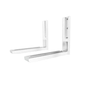 Universal Wall-Mounted Microwave Bracket in White