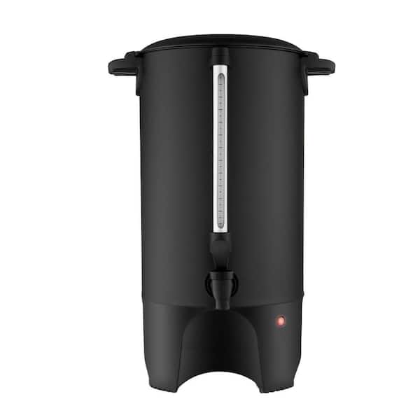 Zulay Kitchen Commercial Coffee Maker Stainless Steel-45 Cup Coffee Urn (Black)
