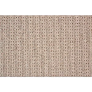 Embrace - Oatmeal - Brown 13.2 ft. 42 oz. Wool Loop Installed Carpet