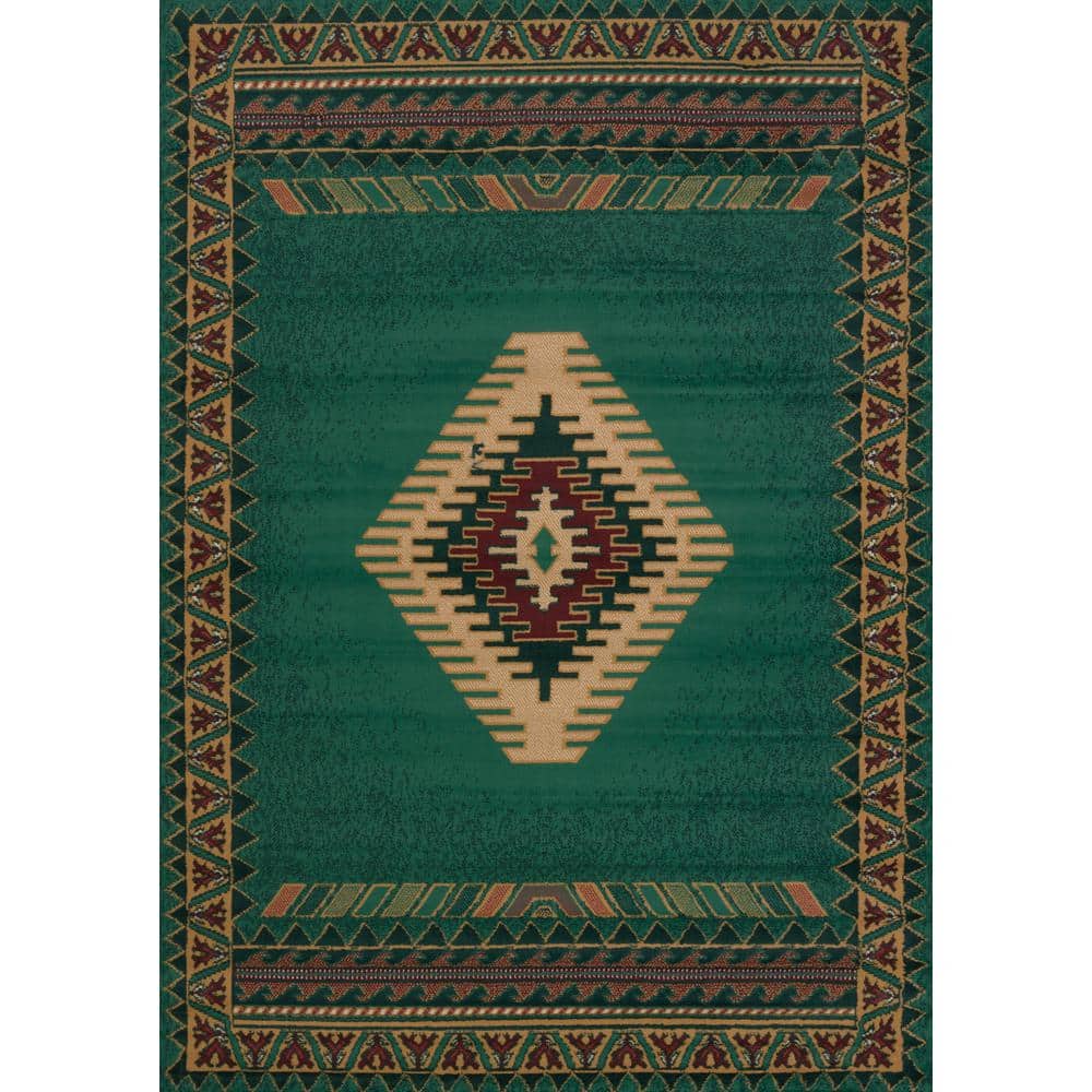 Manhattan Tucson LT Green 3 ft. 11 in. x 5 ft. 3 in. Area Rug price history on PriceWatchPro