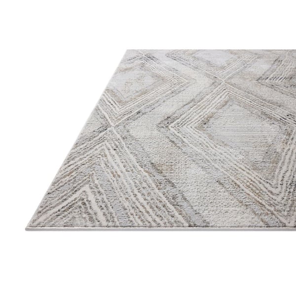 Hollis Mist / Natural 6 ft. 7 in. x 9 ft. 3 in. Contemporary Area Rug