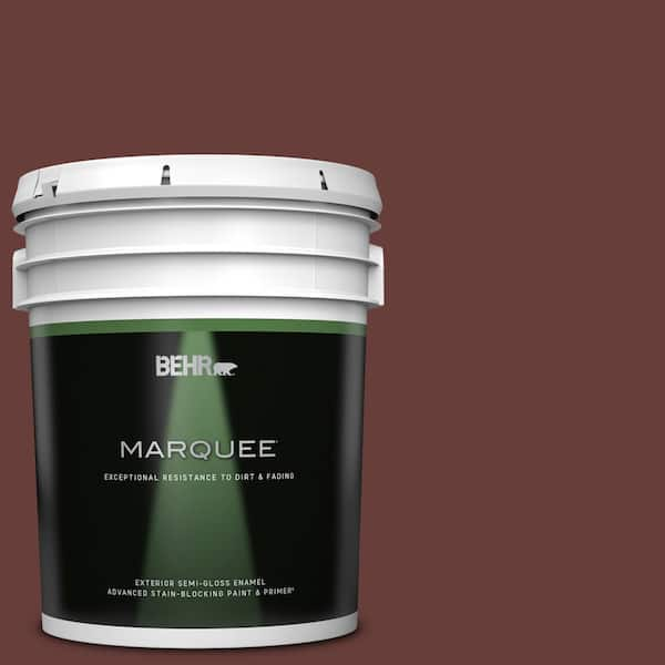 BEHR MARQUEE 5 gal. #PPU2-01 Chipotle Paste Semi-Gloss Enamel Exterior Paint & Primer