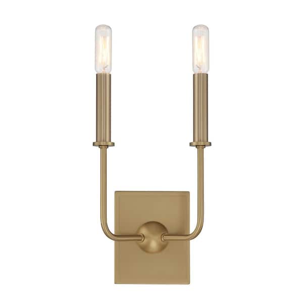 Savoy House Avondale 2-Light Warm Brass Wall Sconce