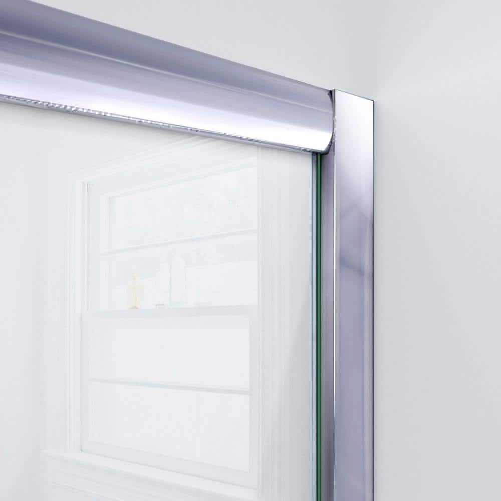 Visions 60" x 36" Frameless Clear Glass Sliding Shower Kit