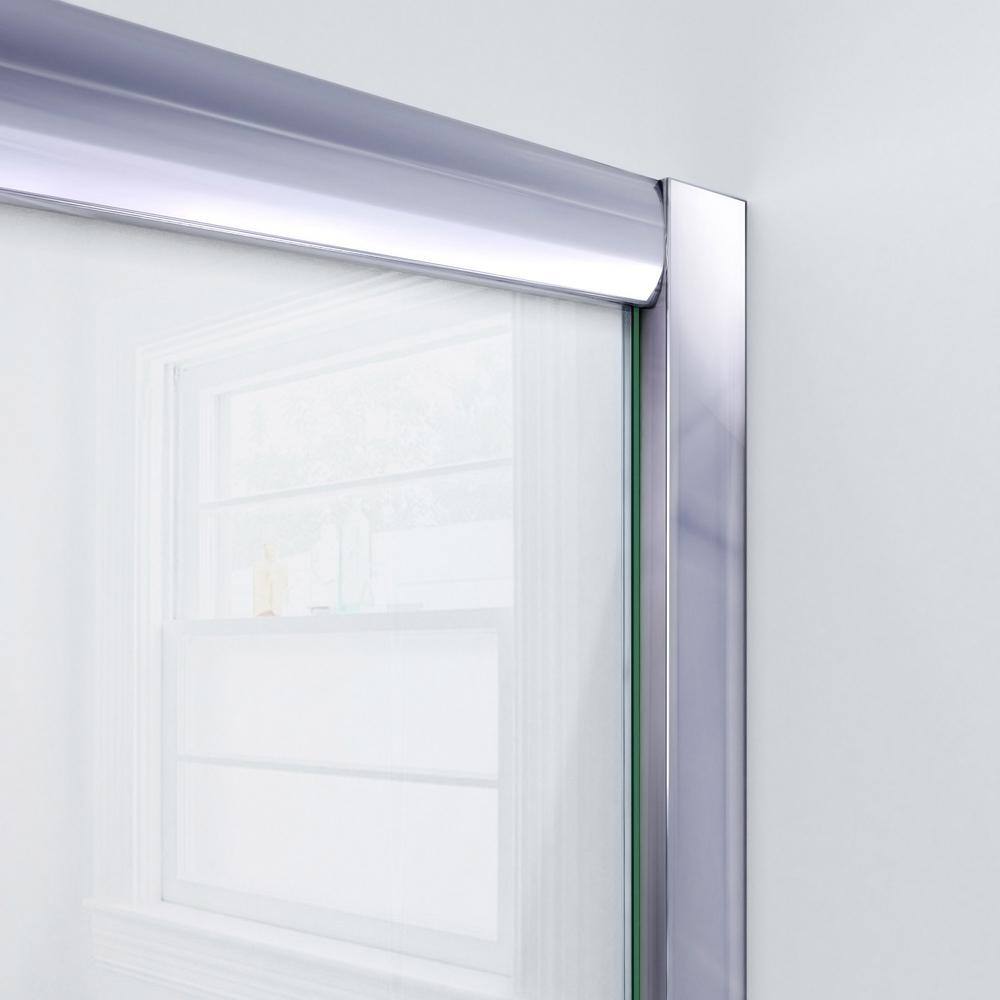 Visions 60" Clear Tempered Glass Frameless Sliding Shower Kit
