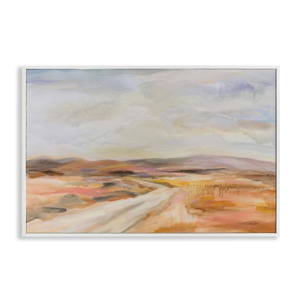 White Desert Road by Silvia Vassileva White Framed Nature Giclee Art Print 20 in. x 30 in. price history on PriceWatchPro